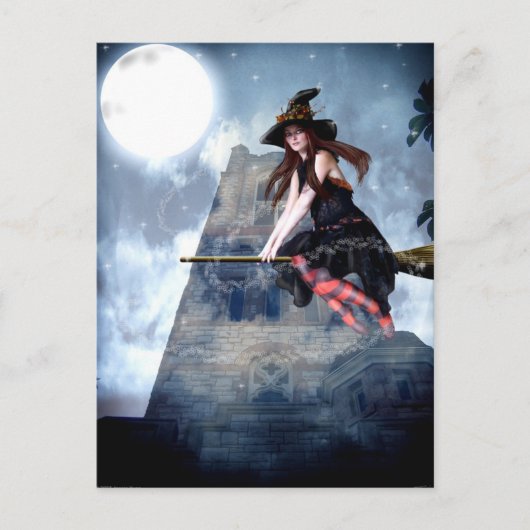 ほうきの魔女 ポストカード (正面)