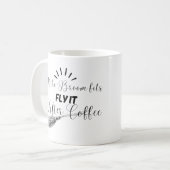 ほうきもしが合って飛ばす コーヒーマグカップ (正面左)