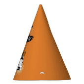 ほうきを使ったハロウィーンのファッションイラスト パーティーハット (右)