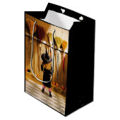 ほうきを選ぶ小さな魔女 ミディアムペーパーバッグ (正面アングル)