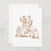 ほうきを飛ばして日付カードを保存する 案内ポストカード (正面/裏面)