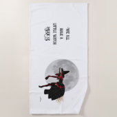 ほうきビーチタオル飛んでいる上のティプスウィッチ ビーチタオル (正面)