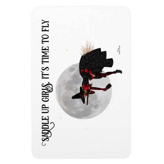 ほうきフレキシブルマグ飛んでいるネット上のティプスウィッチ マグネット (縦)