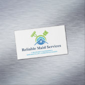 ほうきモップ清掃用品 | メイドサービス マグネット名刺 (インサイチュ)