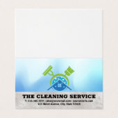 ほうきモップ | クリーニングサプライのホームロゴ 名刺 (外部フラット)