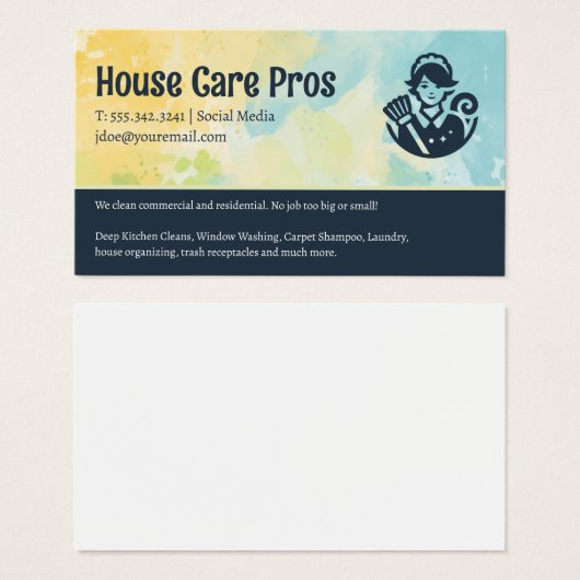 ほうき付きメイド | ハウスサー気にビス (正面&裏面)