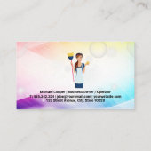 ほうき付きメイド | 泡とキラキラ 名刺 (裏面)