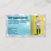 ほうき付き掃除用レディ 名刺 (正面)