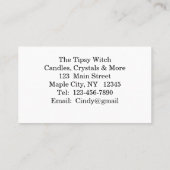 ほうき名刺飛んでいるの酔っ払い魔女 名刺 (裏面)