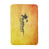 ほうき杖飛んでいるのハロウィーンの魔女 バスマット (正面縦)