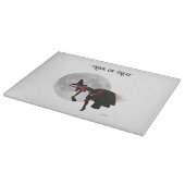 ほうき板の飛んでいるぬぐい魔女 カッティングボード (角)