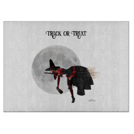 ほうき板の飛んでいるぬぐい魔女 カッティングボード