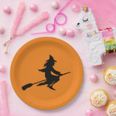 ほうき魔女 ペーパープレート (パーティー)