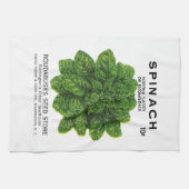 ほうれんそうの種の包みのラベル キッチンタオル (横)