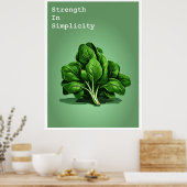ほうれんユニーク草ポスター ポスター (キッチン)