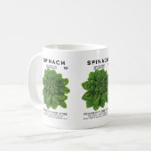 ほうれん草シードパケットラベル コーヒーマグカップ (正面左)