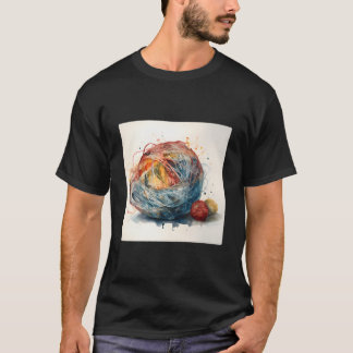 ほぐれる毛糸の玉 Tシャツ