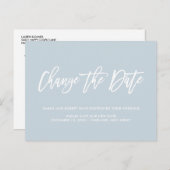 ほこはるブルー 変更日 延期 キャンセルされた結婚式 案内ポストカード (正面/裏面)