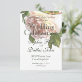 ほこぼれの象牙色のバラ 招待状 (スタンド正面)