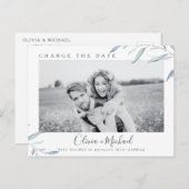 ほこりある青緑の写真を変更する日付 ポストカード (正面/裏面)