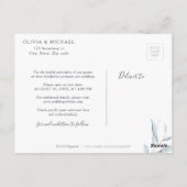 ほこりある青緑の写真を変更する日付 ポストカード (裏面)