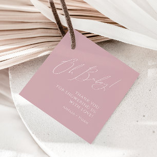 ほこりお洒落バラオ赤ちゃんシャワーありがとう フェイバータグ