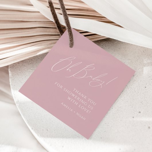 ほこりお洒落バラオ赤ちゃんシャワーありがとう フェイバータグ