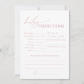 ほこりお洒落バラ赤ちゃんシャワー予測カード 招待状 (正面)