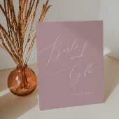 ほこりお洒落バラ赤ちゃんシャワー本とギフト 台座サイン