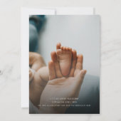 ほこりお洒落バラ | ベビーSIPと写真を参照 招待状 (裏面)