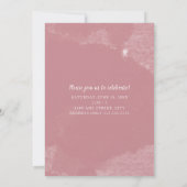 ほこりがかったバラの水彩写真 卒業お祝い 招待状 (裏面)