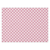 ほこりがかったバラ色のチェック柄 テーブルクロス (正面(横))
