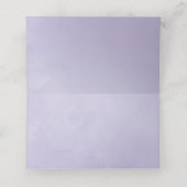 ほこりがかった紫の花のベイビーシャワー プレイスカード (内部開封)