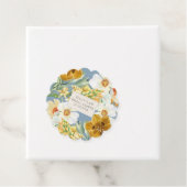 ほこりがかった青い庭の花 春のブライダルシャワー フェイバータグ (インサイチュ)
