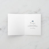 ほこりがかった青い花の感謝カード サンキューカード (内部)