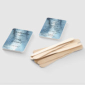 ほこりがかった青とネイビーの水彩画 ハンドファン (組立なし)