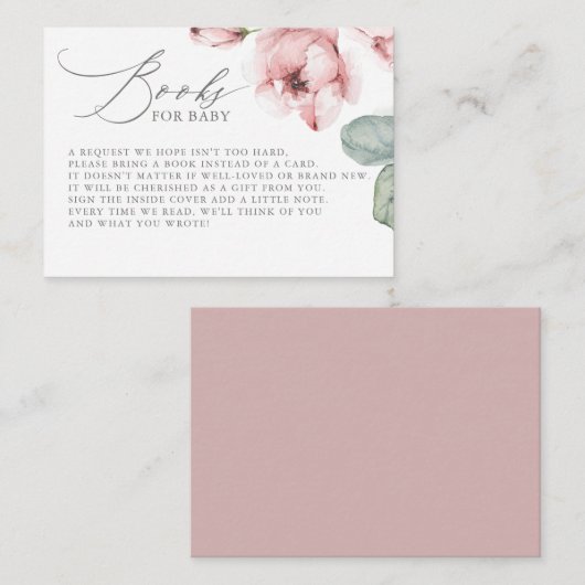 ほこりだらけのバラの花の本ベビー囲いカード エンクロージャーカード (正面/裏面)