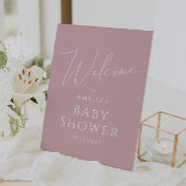 ほこりっぽいお洒落バラウェルカムベビーシャワー 台座サイン