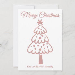 ほこりっぽいお洒落バラハンドドロードクリスマスツリー シーズンカード