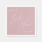 ほこりっぽいお洒落バラベビーシャワーナプキンス スタンダードカクテルナプキン (正面)