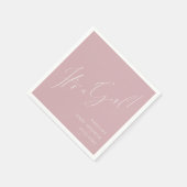 ほこりっぽいお洒落バラ女の子の赤ちゃんシャワー スタンダードカクテルナプキン (角)