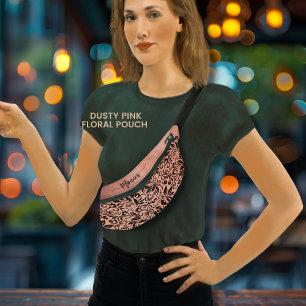 ほこりっぽいかわいらしピンクの花のパターン名 ファニーパック