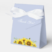 ほこりっぽいかわいらしブルーサンフラワーベビーシャワー フェイバーボックス (正面サイド)