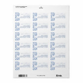 ほこりっぽいかわいらし青い花の新しい住所 ラベル (フルシート)