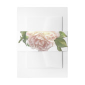 ほこりっぽいアイボリー白エレガントバラ 招待状ベリーバンド (正面例)