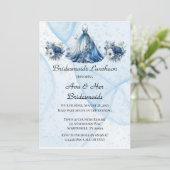 ほこりっぽいアルコールインクドレスブリデスメイド昼食会 招待状 (スタンド正面)