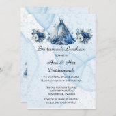 ほこりっぽいアルコールインクドレスブリデスメイド昼食会 招待状 (正面/裏面)