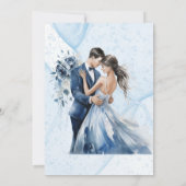 ほこりっぽいアルコールインクフローラカップルのシャワー 招待状 (裏面)