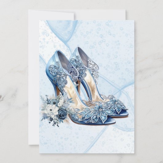 ほこりっぽいアルコールインクフローラヒールバチェロレッテ 招待状 (裏面)