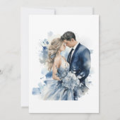 ほこりっぽいアルコールインク結婚フローラのカップルのシャワー 招待状 (裏面)